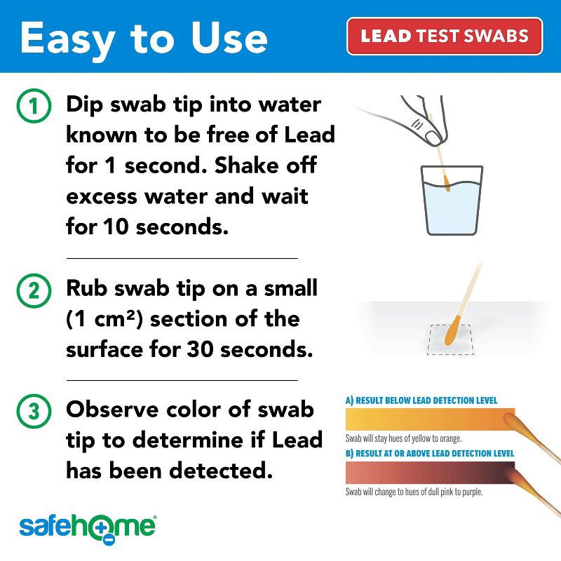 slide 5 of 8, Safe Home 10pk DIY Surface Lead Combo Test Kit, 10 ct