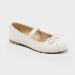 Toddler Nora 2.0 Classic Ballet Flats - Cat & Jack™ White 2.0 8T
