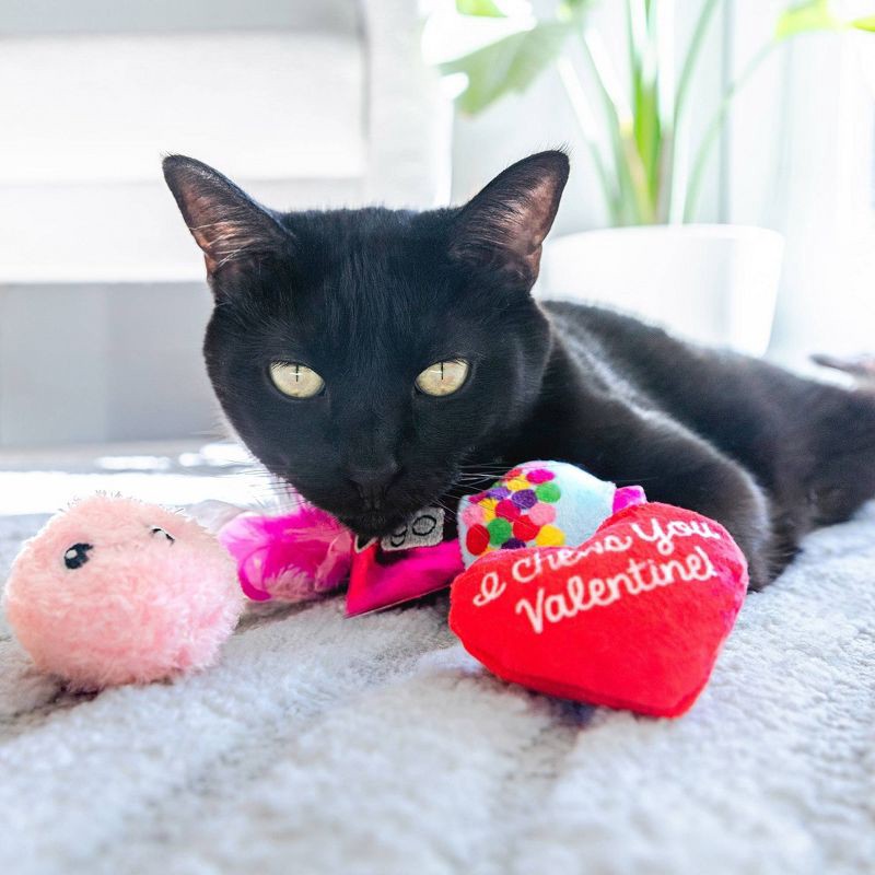 slide 3 of 5, Quirky Kitty I Chews You Plush Cat Toy, 1 ct