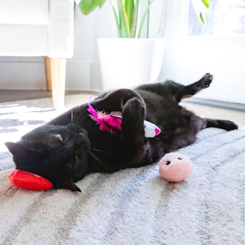 slide 5 of 5, Quirky Kitty I Chews You Plush Cat Toy, 1 ct