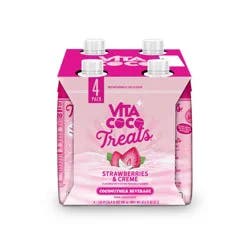 Vita Coco Treats Strawberries & Creme Coconut Water - 4pk/67.6fl oz