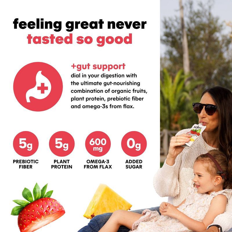 slide 11 of 11, NOKA Superfood Smoothie Fruit Strawberry Pineapple Single Pouch - 4.22oz, 4.22 oz