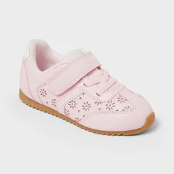Toddler Girls' Aidy Jogger Hook and Loop Closure Sneakers - Cat & Jack™ Pink 11T