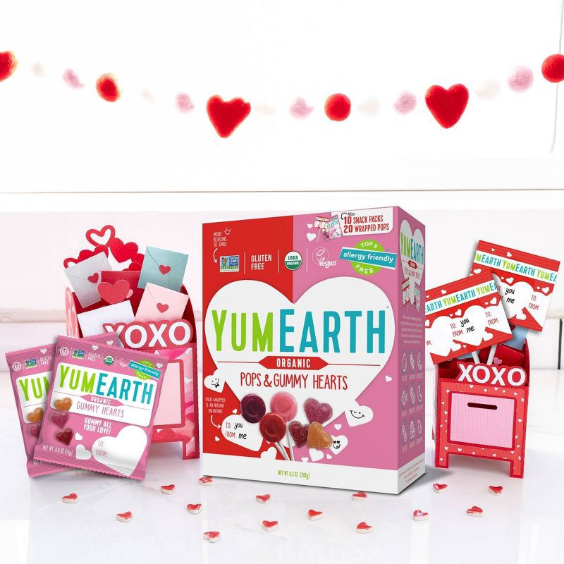 slide 6 of 10, YumEarth Valentines Organic Variety Candy Box - 9.3oz/30pk, 30 ct; 9.3 oz