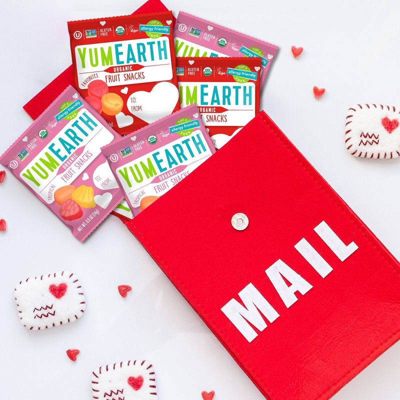 slide 6 of 9, YumEarth Valentines Organic Fruit Snacks Variety Candy Box - 10oz/20ct, 20 ct; 10 oz