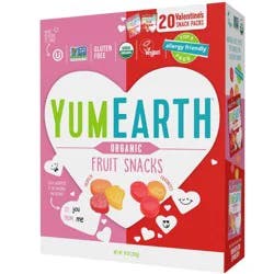 YumEarth Valentines Organic Fruit Snacks Variety Candy Box - 10oz/20ct