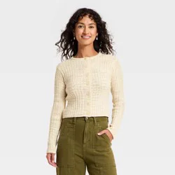 Women's Rib Cardigan - Universal Thread™ Oatmeal XS