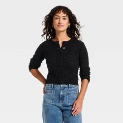 Women's Rib Cardigan - Universal Thread™ Black XS