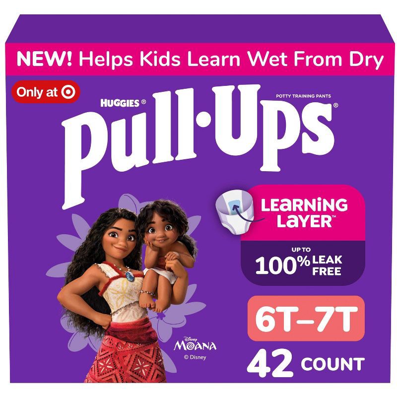 slide 1 of 9, Pull-Ups Girls' Potty Training Pants - 6T-7T - 42ct, 42 ct