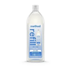 Method Super Shine Liquid Dish Soap Powered By Enzymes Free + Clear - Refill - 48oz