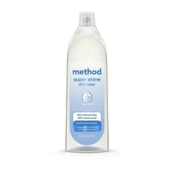 Method Super Shine Liquid Dish Soap Powered By Enzymes Free + Clear - 16oz