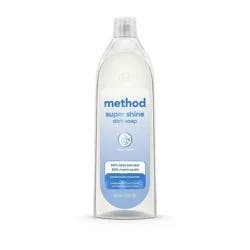 Method Super Shine Liquid Dish Soap Powered By Enzymes Free + Clear - 16oz