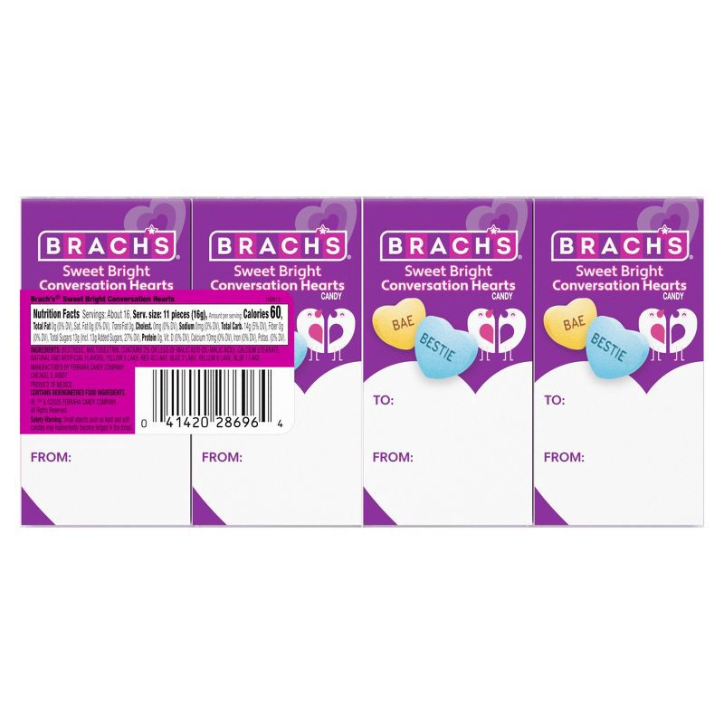 slide 8 of 8, Brach's Valentine's Sweet Bright Conversation Hearts Candies - 8.8oz/8pk, 8 ct; 8.8 oz