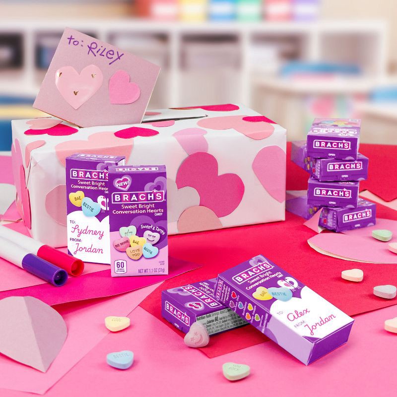 slide 3 of 8, Brach's Valentine's Sweet Bright Conversation Hearts Candies - 8.8oz/8pk, 8 ct; 8.8 oz