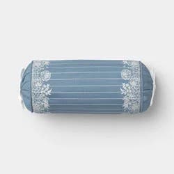 Threshold designed w/Studio McGee 20"x8" Woven Stripe Side-Tie Outdoor Patio Throw Pillow Blue - Threshold™ designed with Studio McGee