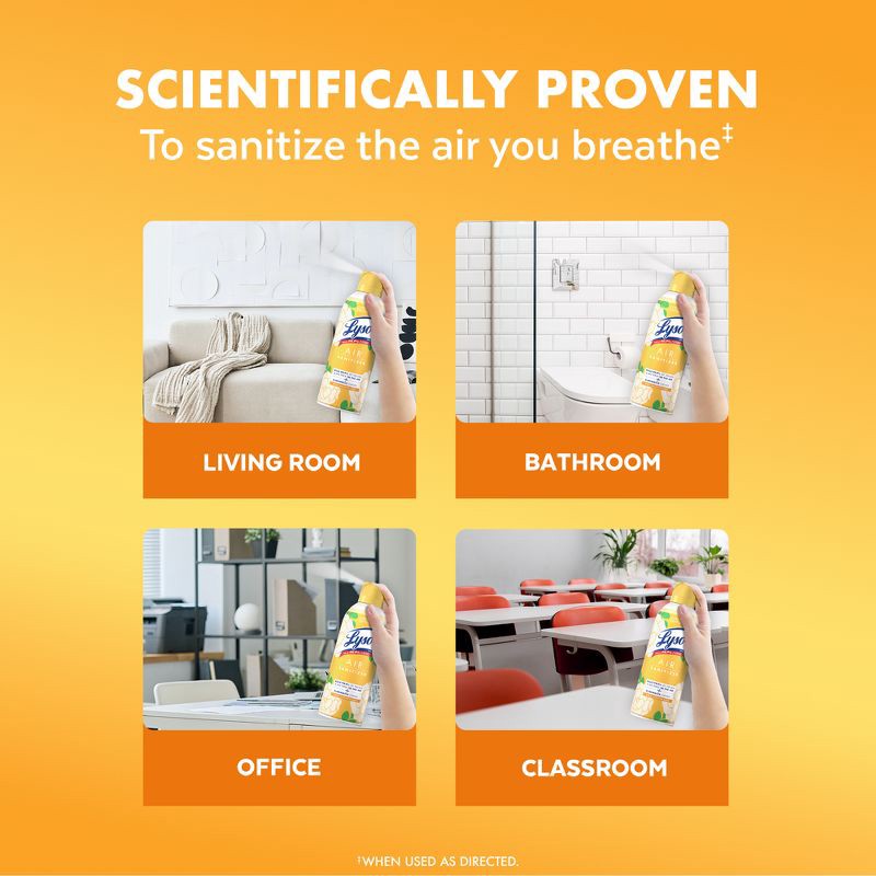 slide 4 of 9, Lysol White Gardenia Air Sanitizer - 10oz, 10 oz