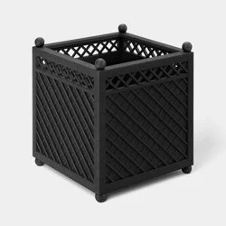 Threshold designed w/Studio McGee Square Outdoor Planter Box Black - Threshold™ designed with Studio McGee