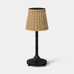 Threshold designed w/Studio McGee Rechargeable Outdoor Patio LED Lantern Black - Threshold designed w/ Studio McGee