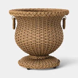 Threshold designed w/Studio McGee 14"x16" Resin Wicker Outdoor Planter - Threshold™ designed with Studio McGee