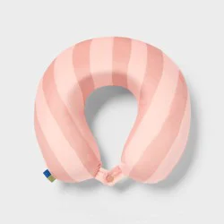 Printed Neck Pillow - Open Story™️- Pink Stripe