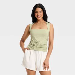 Women's Sculpt Boat Neck Tank Top - A New Day™ Gray M | Shipt