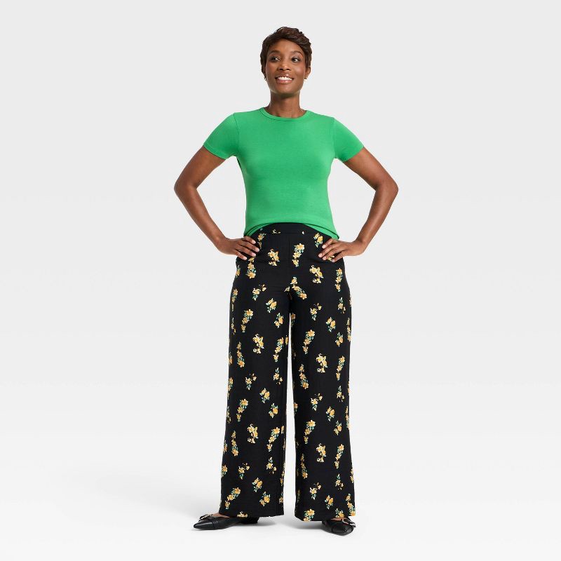 slide 4 of 4, Women's Short Sleeve Fitted Jersey T-Shirt - A New Day™ Green XL, 1 ct