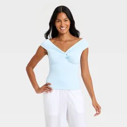 Women's Twist Tank Top - A New Day™ Light Blue XL