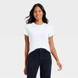 Women's Short Sleeve Perfect T-Shirt - A New Day™ White XL
