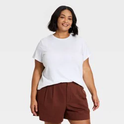 Women's Short Sleeve Perfect T-Shirt - A New Day™ White XXL