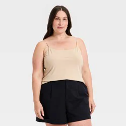 Women's Sculpt Cami Top - A New Day™ Beige XXL