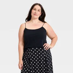 Women's Sculpt Cami Top - A New Day™ Black XXL
