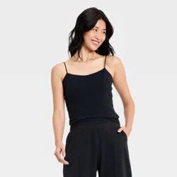 Women's Sculpt Cami Top - A New Day™ Black S
