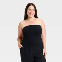 Women's Sculpt Tube Top - A New Day™ Black XXL