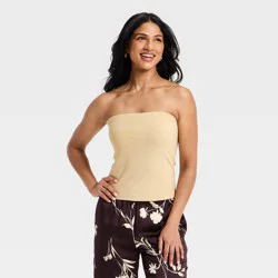Women's Sculpt Tube Top - A New Day™ Beige M