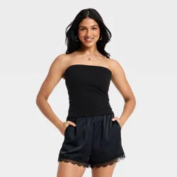 Women's Sculpt Tube Top - A New Day™ Black M