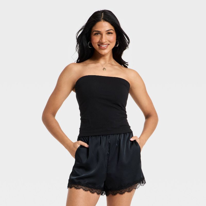 slide 1 of 4, Women's Sculpt Tube Top - A New Day™ Black XS, 1 ct