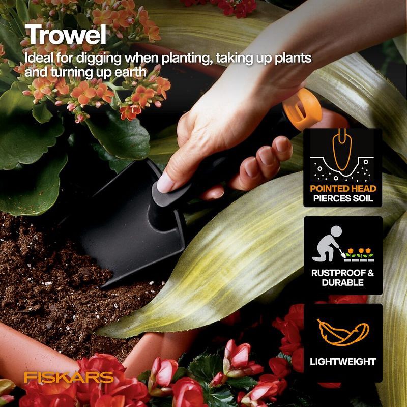 slide 2 of 4, Fiskars Lightweight Garden Soil Trowel Tool, 1 ct