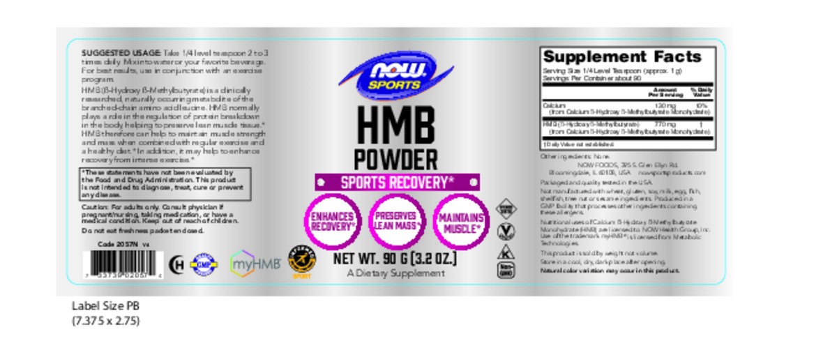 slide 2 of 8, NOW Sports HMB Powder - 90 g (3.2 oz.), 90 g