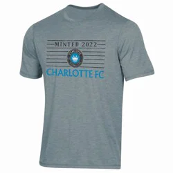 MLS Charlotte FC Men's Gray Short Sleeve Tri-Blend T-Shirt - S