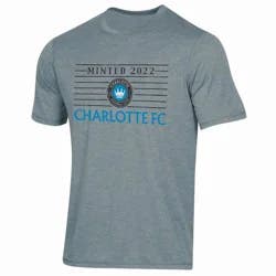 MLS Charlotte FC Men's Gray Short Sleeve Tri-Blend T-Shirt - S