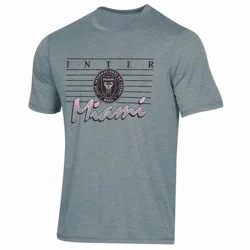 MLS Inter Miami CF Men's Gray Short Sleeve Tri-Blend T-Shirt - XXL