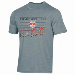 MLS New York Red Bulls Men's Gray Short Sleeve Tri-Blend T-Shirt - S