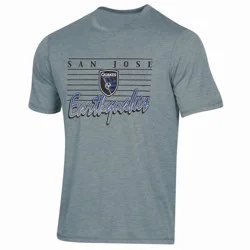 MLS San Jose Earthquakes Men's Gray Short Sleeve Tri-Blend T-Shirt - S