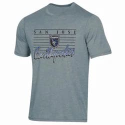 MLS San Jose Earthquakes Men's Gray Short Sleeve Tri-Blend T-Shirt - S