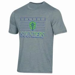MLS Seattle Sounders Men's Gray Short Sleeve Tri-Blend T-Shirt - XXL