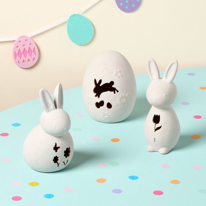 slide 2 of 3, 9" Large Terra Cotta Decorative Easter Bunny - Spritz™, 1 ct