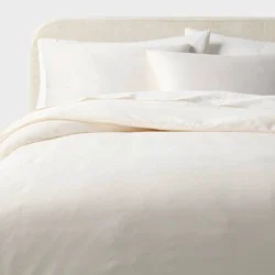 King Performance Sateen Duvet Cover and Sham Set Ivory - Threshold™