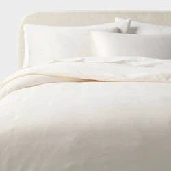 Full/Queen Performance Sateen Duvet Cover and Sham Set Ivory - Threshold™