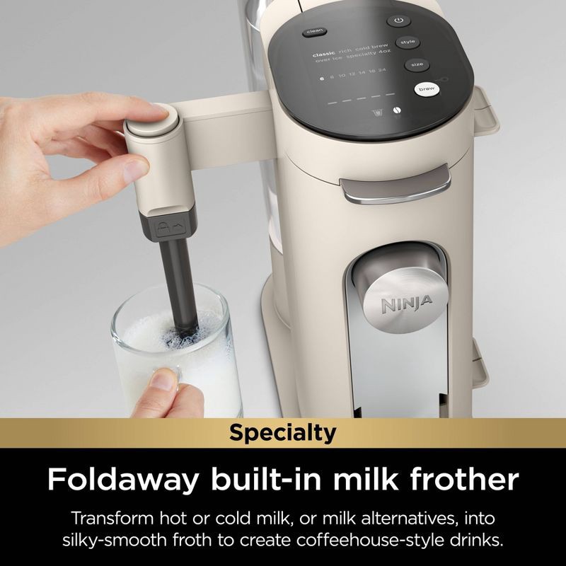 slide 6 of 8, Ninja Single-Serve Pods Grounds Deluxe Espresso Machine & Hot & Iced Specialty Coffee Maker with Rapid Cold Brew Green, 1 ct