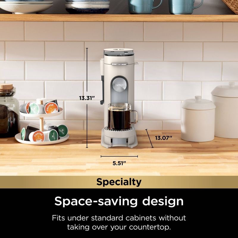 slide 8 of 8, Ninja Single-Serve Pods Grounds Deluxe Espresso Machine & Hot & Iced Specialty Coffee Maker with Rapid Cold Brew Green, 1 ct